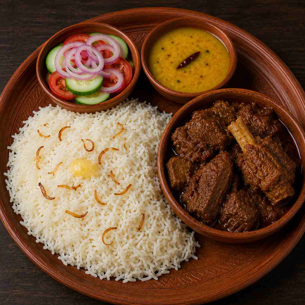 mutton kosha set Bangladeshi food Malaysia